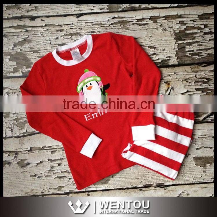 Red Striped Personalized Monogram Christmas Pajamas
