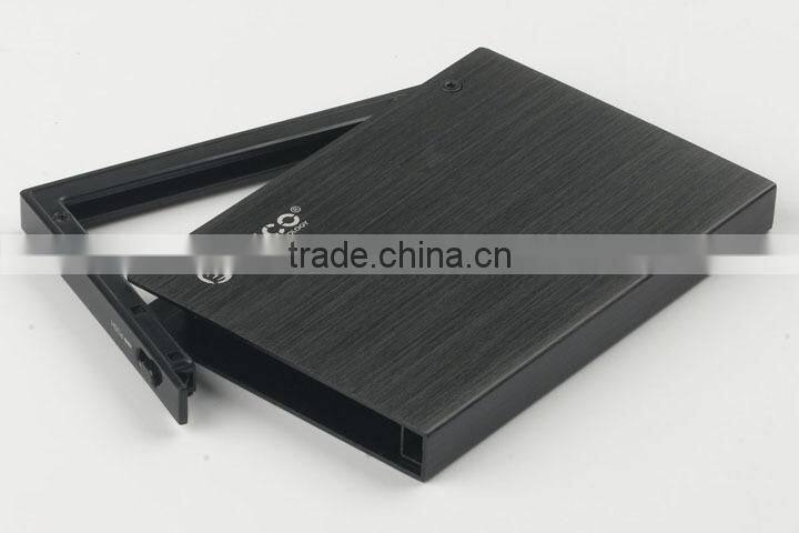 2.5" Portable HDD Enclosure with data write protected function and tool free(Aluminum Alloy)