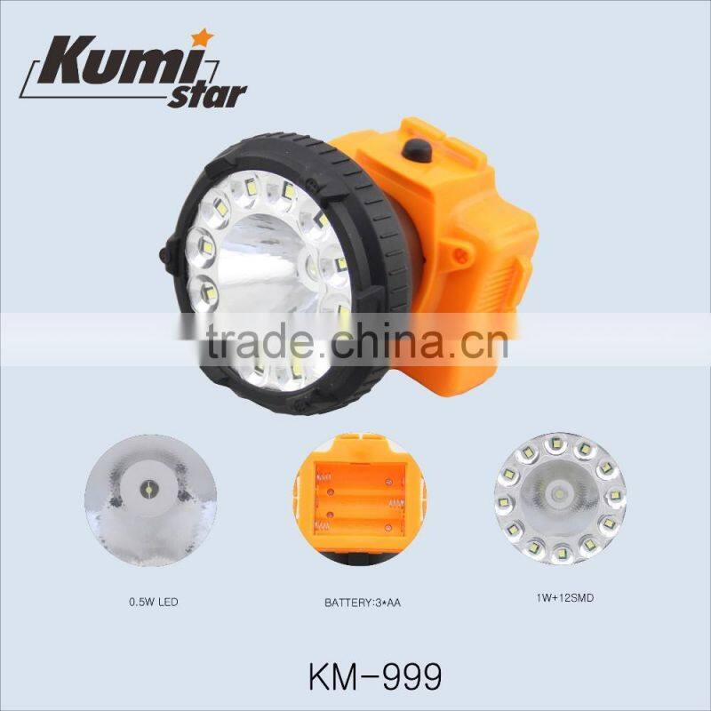 dry battery led headlamp flashlight KM-0034