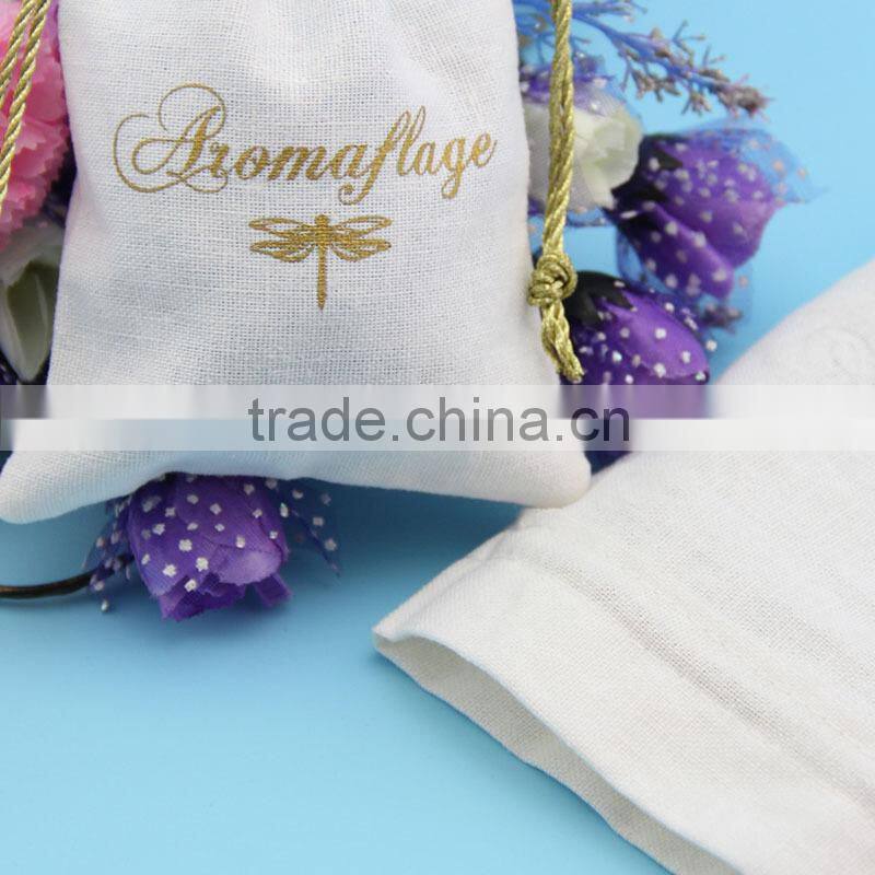 China Factory White Mini Bag Sealing and Handling Cotton Pouch