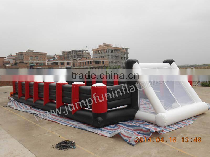 cheap football field,PVC human foosball,commercial inflatable soccer pitch for babyfoot