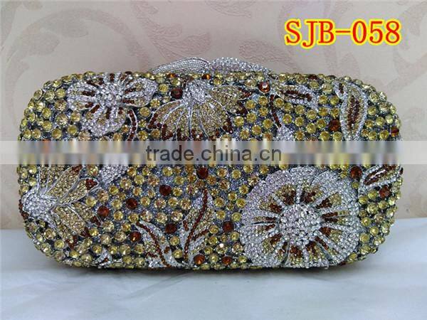 Latest fashion popular trend women crystal handbag with rhinestone in cute appearance for evening party