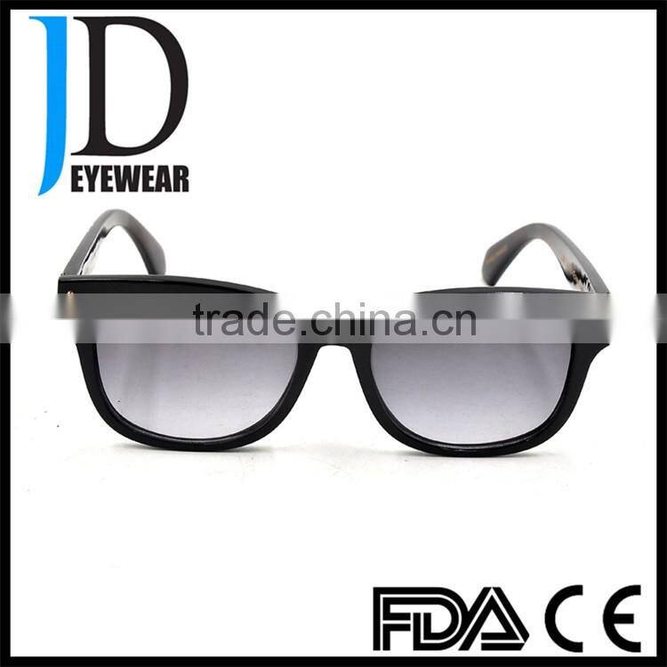 Vintage square buffalo horn sunglasses with polarized lens