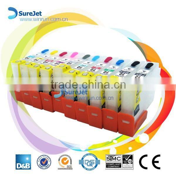 Hot selling cartridge PGI-72 for canon pro-10 with reset chip 10color