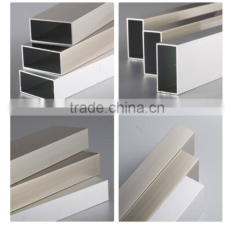 Decorative rectangular aluminum tube