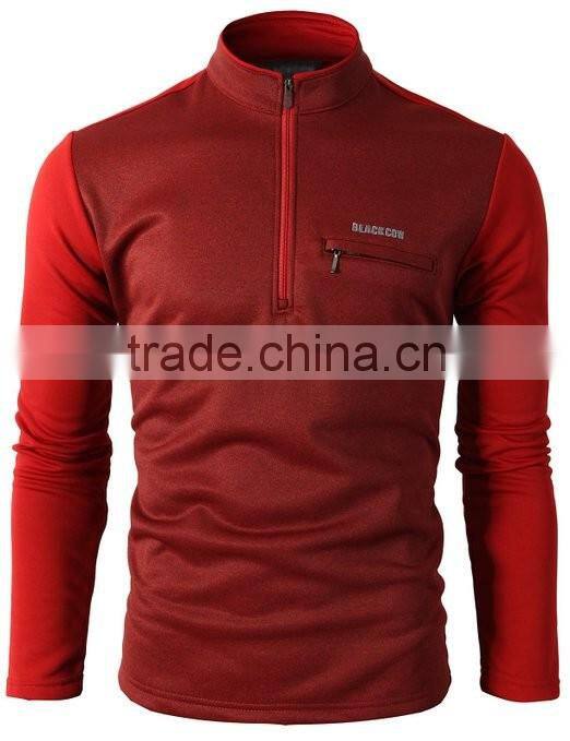 SPORT Mens Active Slim Fit Napping Athletic Neck Zip front up T-Shirts