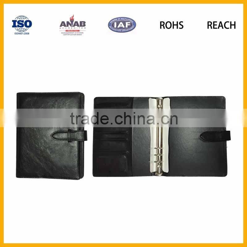 high quality pu leather material A6 leather notebook cover