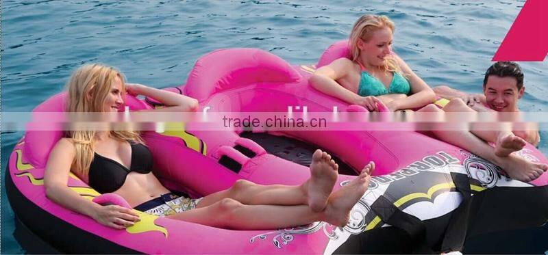 Torpedo 3-Person inflatable towable water tube with high quality tube