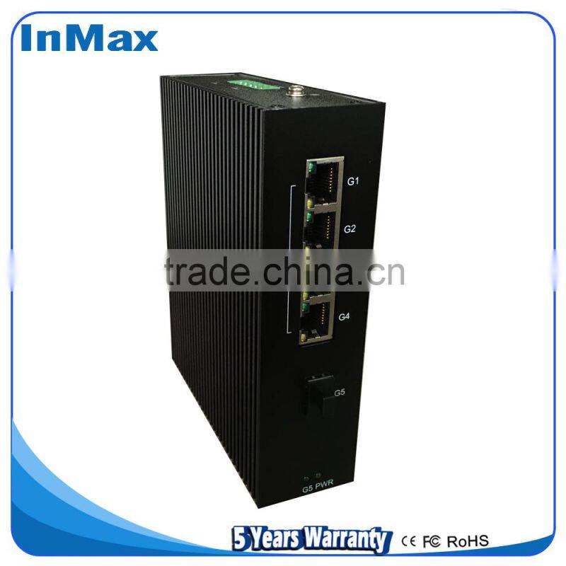 Supply OEM Full Gigabit Unmanaged 5 ports PoE Industrial Ethernet Switches P505A