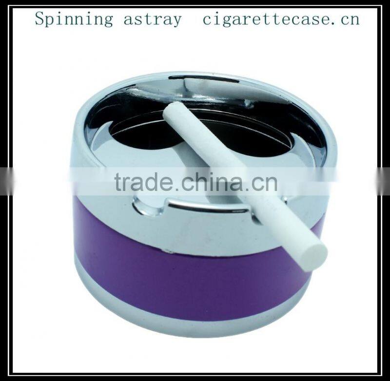 Metal spinning ashtray Dia 8cm cover plated botton painting