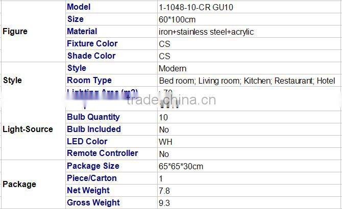 2015 new light hot sale modern luxury GU10 crystal pearl LED ceiling light