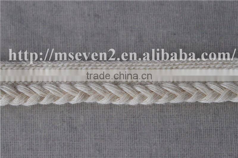 Braided ribbon piping tape, 100% cotton in 1.6cm