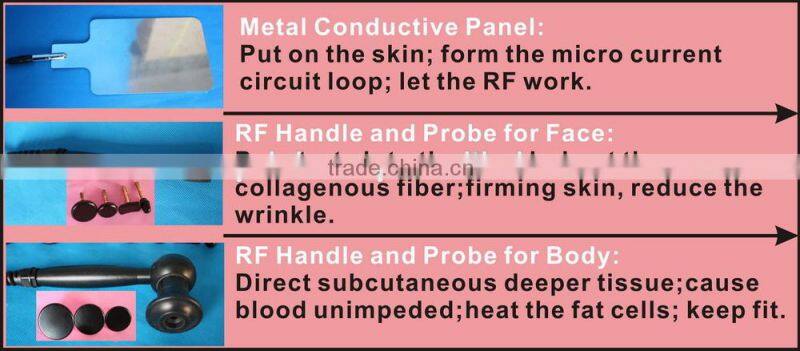 Monopolar RF face lift massage equipment with ce