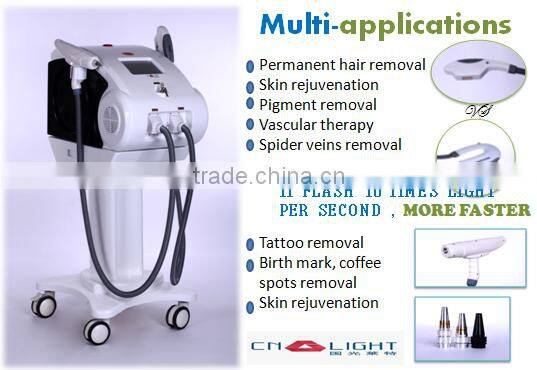 2016 portable ipl shr super hair removal machine ND YAG Laser tattoo removal multifunctional for home use