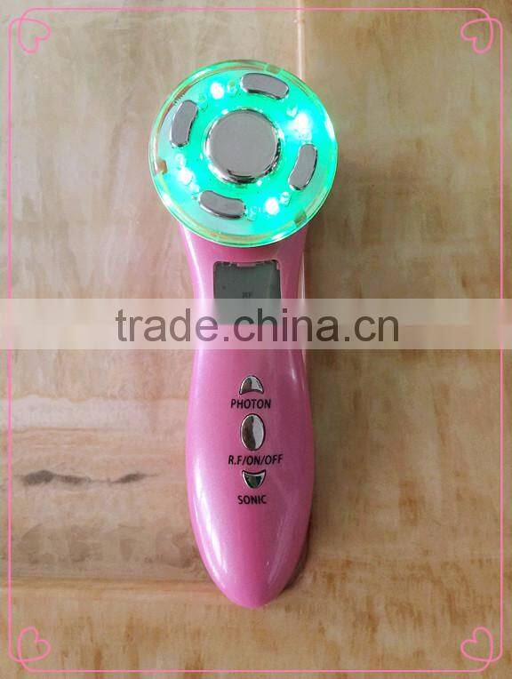 portable home use professional 3 in 1 ultrasonic led light skin lifting beauty equipment