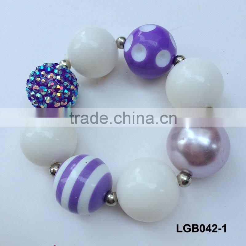wholesale birthday chunky bead bracelet for little girl