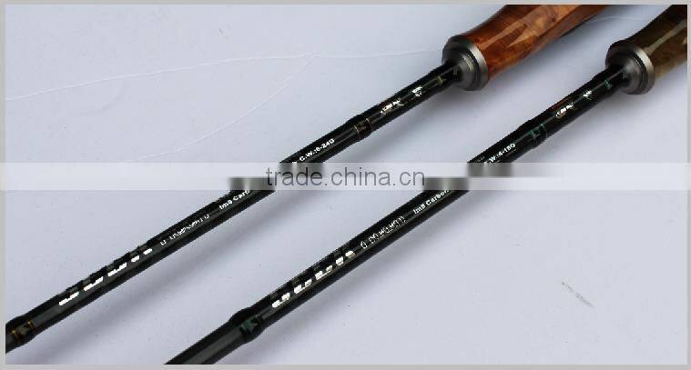 High Quality Wooden handle Carbon Material FUJI Fishing Rod