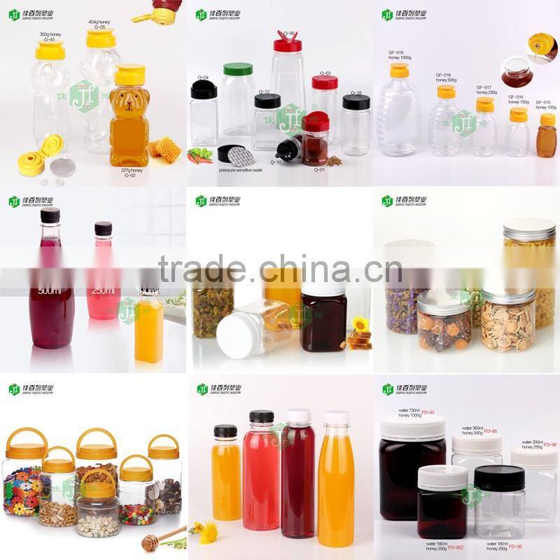 Factory supply Golden Screw Cap Wholesale Light Bulb Shape Plastic Juice Beverage Bottle