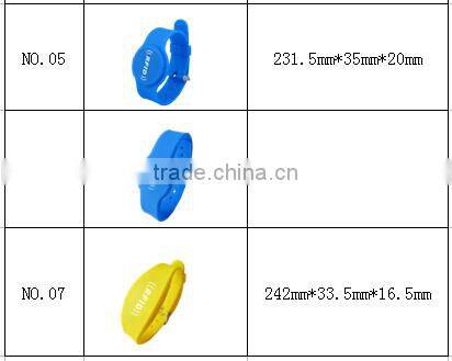 Wholesale RFID Customized Rubber Wristbands, Waterproof RFID Plastice Wristbands for Festival Events