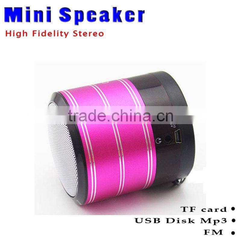 Portable laptop mini speaker USB Digital MP3 Player support HiFi U disk TF card LCD FM Radio LED light mini speaker
