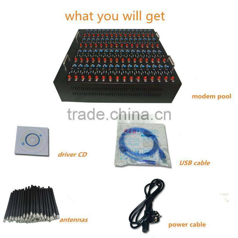 multi-tech gsm modem pool with 64 sim card wavecom q2303a gsm/gprs modem