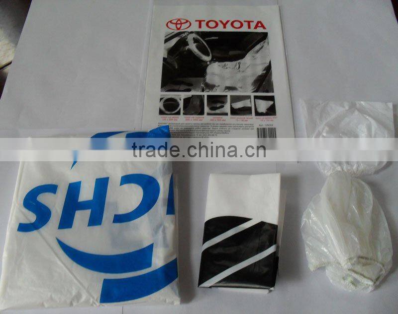 Qingdao professional disposable ivory plastic car seat cover set