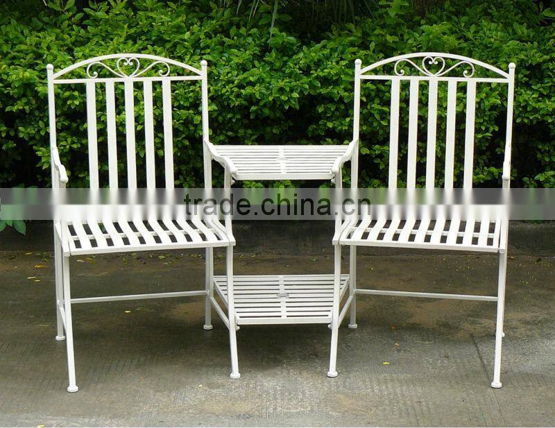 Powerlon metal garden love seat