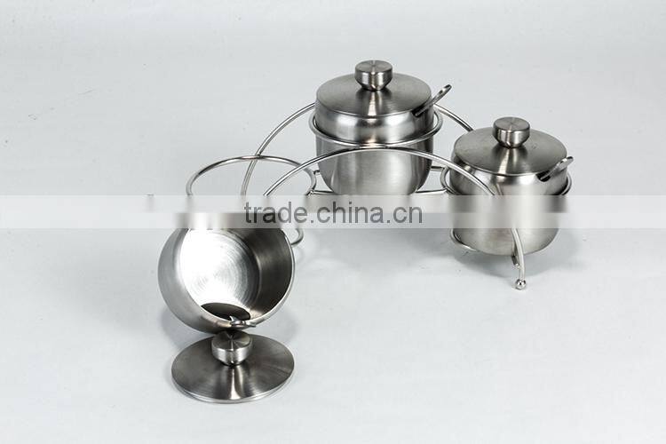 4pcs round clear glass oil and vinegar cruet bottles vinegar oil