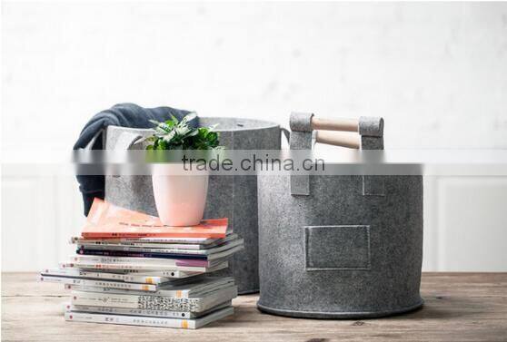 2017 cheap promotion foldable factory price wood storage bin bag