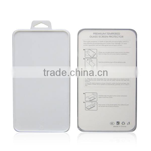 Customized Tempered Glass Plastic Packaging Simple box , screen guard package