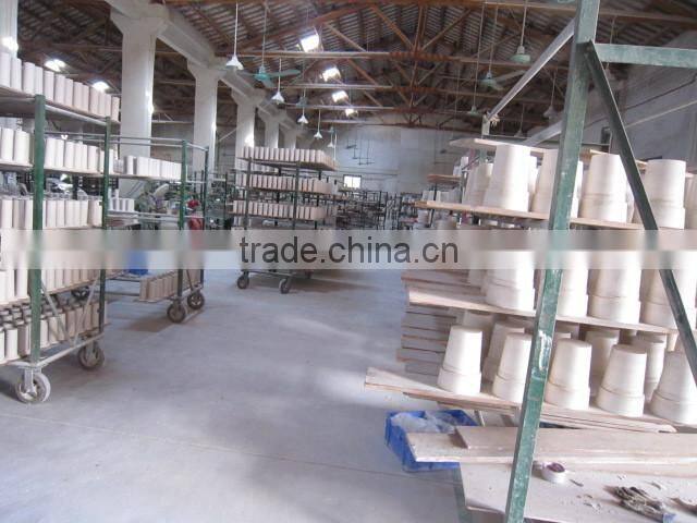 Chinese style home ceramic salt & sugar pot with lid, blue flower decal printing