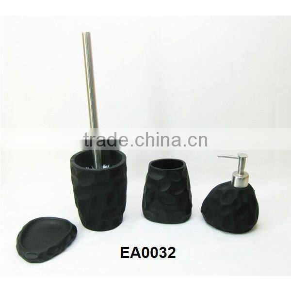 Debossing effect resin bathroom 3 pics accessories/sets from factory direct sale