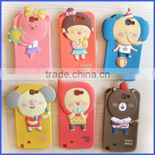 For Samsung Note2 N7100 3D Romane Silicon Mobile phone Case