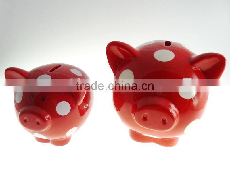 lovely creative ceramic pig money bank for kids gift