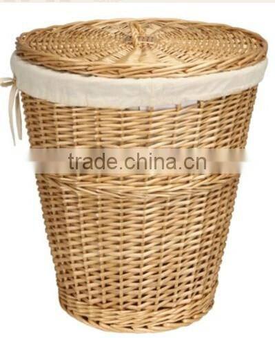 willow material laundry basket cloth used laundry cart