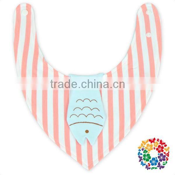 Blank Baby Bib With Bow Cute Triangle Baby Bibs Stripe Baby Bibs With Animal