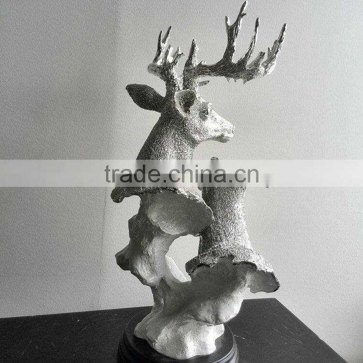 Polyresin reindeer head sculpture