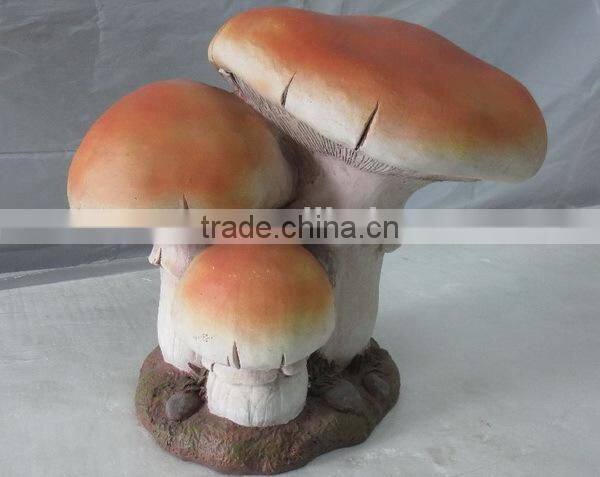Garden decor fiberglass clay mushroom statue