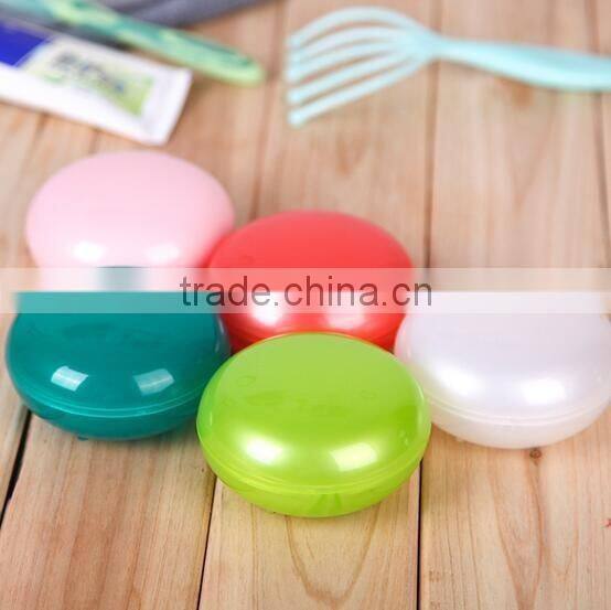 custom logo colorful round soap box plastic soap case soap box packaging
