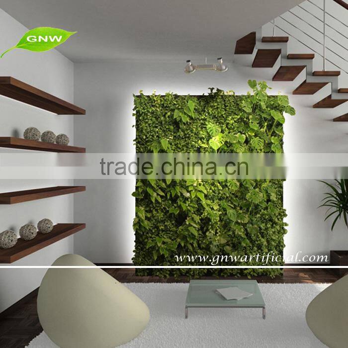 GNW GLW087 Wholesale green artificial plants for Plastic Green Wall garden landscaping