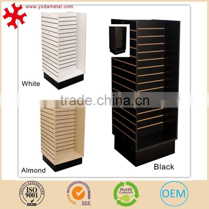 Customized melamine MDF slatwall panel display stand gondola