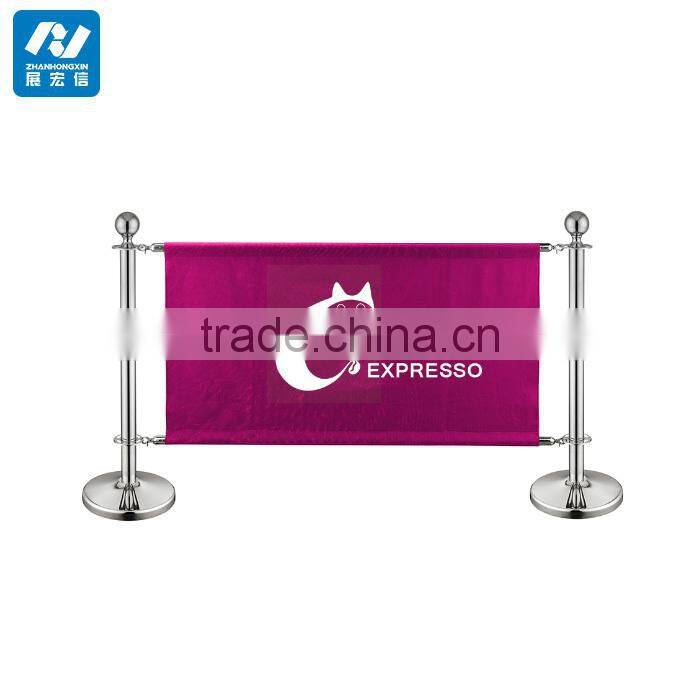Cafe advertise barrier and banner barrier stanchions