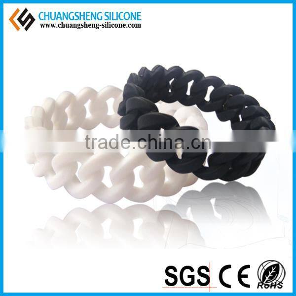 2015 Wholesale fashion twist braided silicone bracelet ,wristband China alibaba