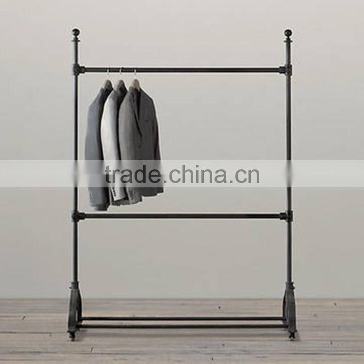 Fashion design super mall clothes store hanging metal clothes display rack