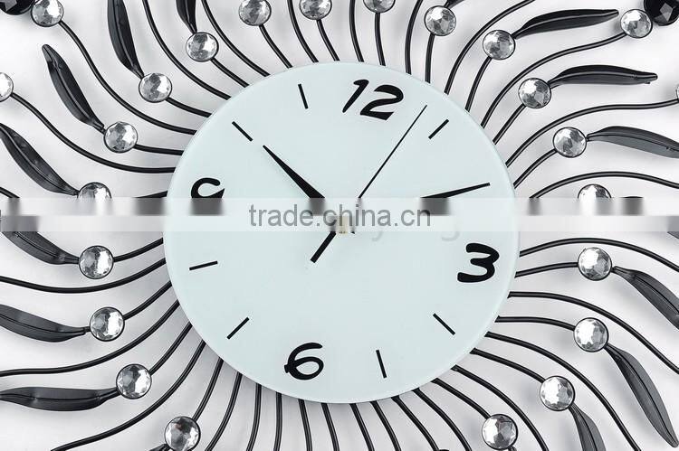 2016 european style home decration diy metal wall clock