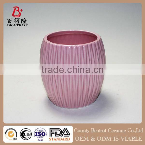 3 PCS Pink Ceramic Bathroom Accessory Set