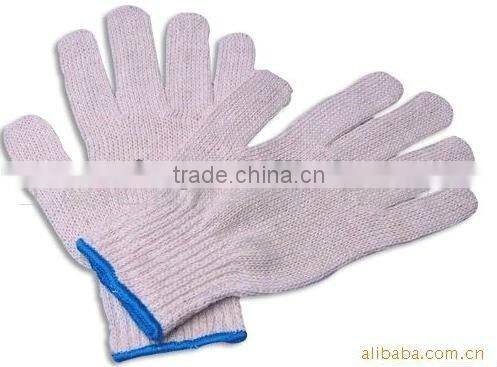 Natural white cotton gloves for workingJRK14