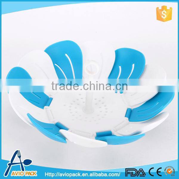 Creative plastic foldable food steamer