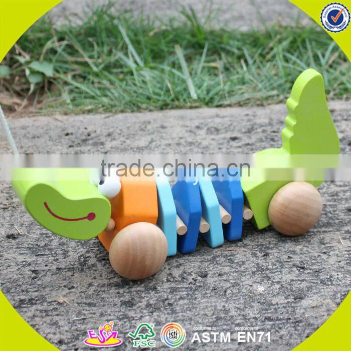 2017 wholesale baby wooden train block funny kids wooden train block educational children wooden train block W05C071