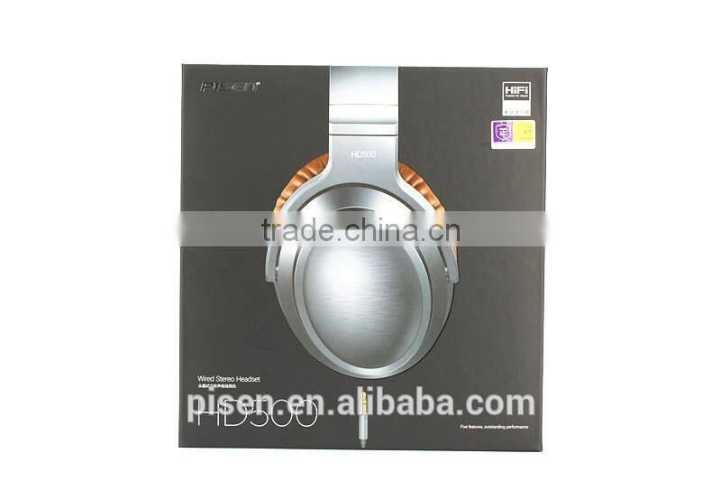 Pisen Replaceable 1.5m 5ft Guide Line Scalable Stainless Steel Handfree Hifi Wired Stereo Gaming Headphone